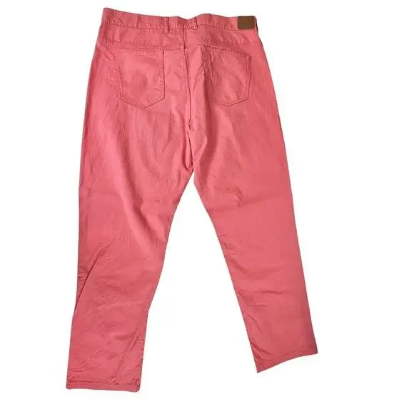 Peter Millar Twill 5-Pocket Soft Touch Ms18B47 Size 38 Pink/Coral - Picture 2 of 8